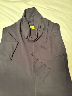 Nola Black Cowl Neck Tunic with Yellow Label